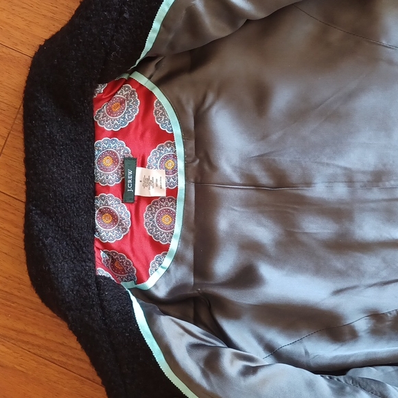 J. Crew Blazer Black Wool mohair Knotty Jacket Style 80061 - Picture 6 of 9